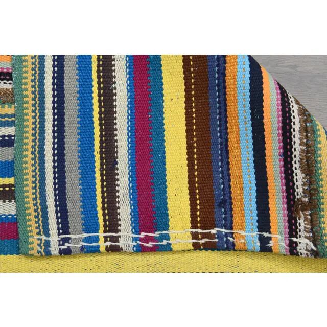 1970s Vintage Turkish Oushak Handmade Wool Cotton Blue Area Rug 157x259