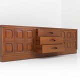 Vintage graphic teak sideboard 1960s