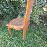 Set of three regency cane chairs