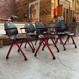 Set of 6 plichaise chairs by souvignet