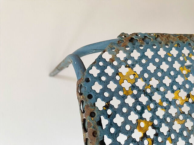 Perforated metal garden coffee table