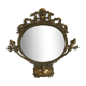 Medallion mirror in brass - vintage decoration glass