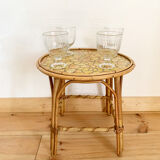Rattan coffee table from the 1950s