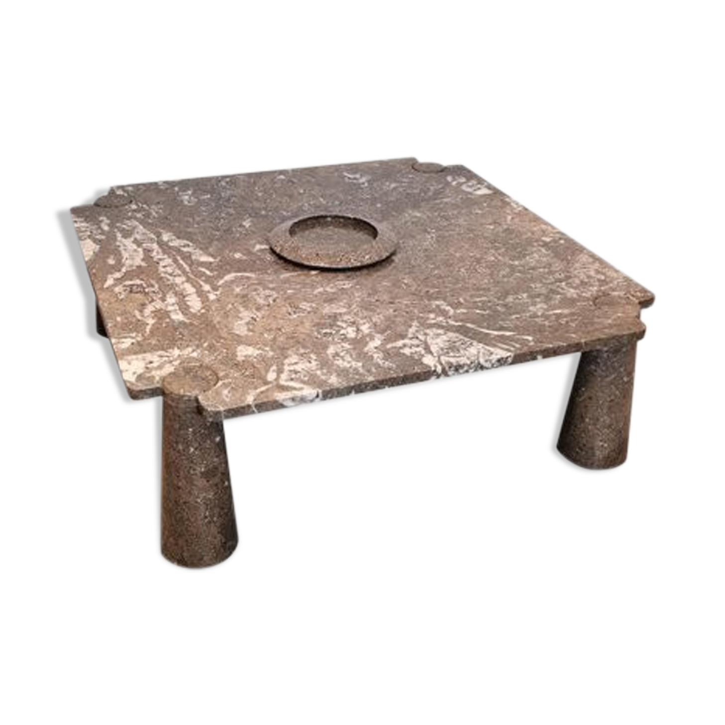 Set of 2 marble coffee tables by Angelo Mangiarotti, 1975