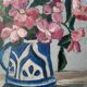 Acrylic painting on canvas contemporary still life bouquet of flowers