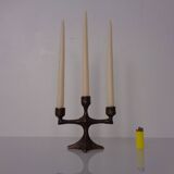 Brutalist Bronze Candleholder, 1960s