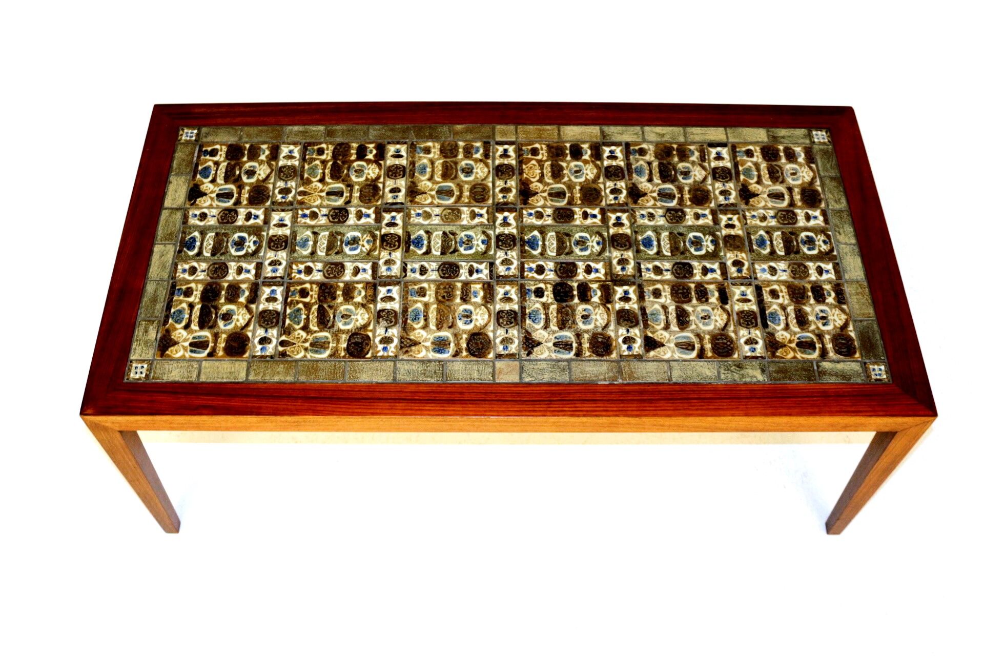 Coffee table, Severin Hansen for Haslev M-belfabrikk Royal Copenhagen, Denmark, 1960