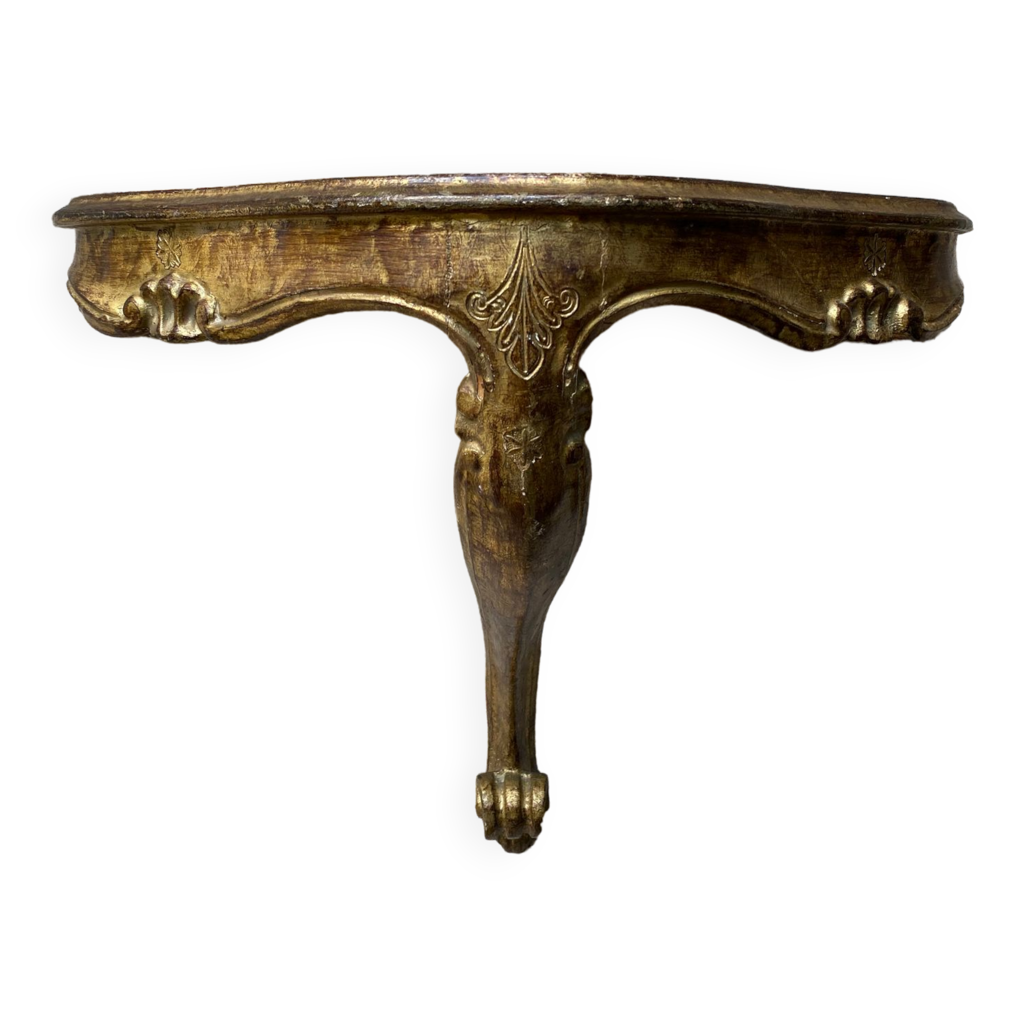 Golden Venetian wall lamp console