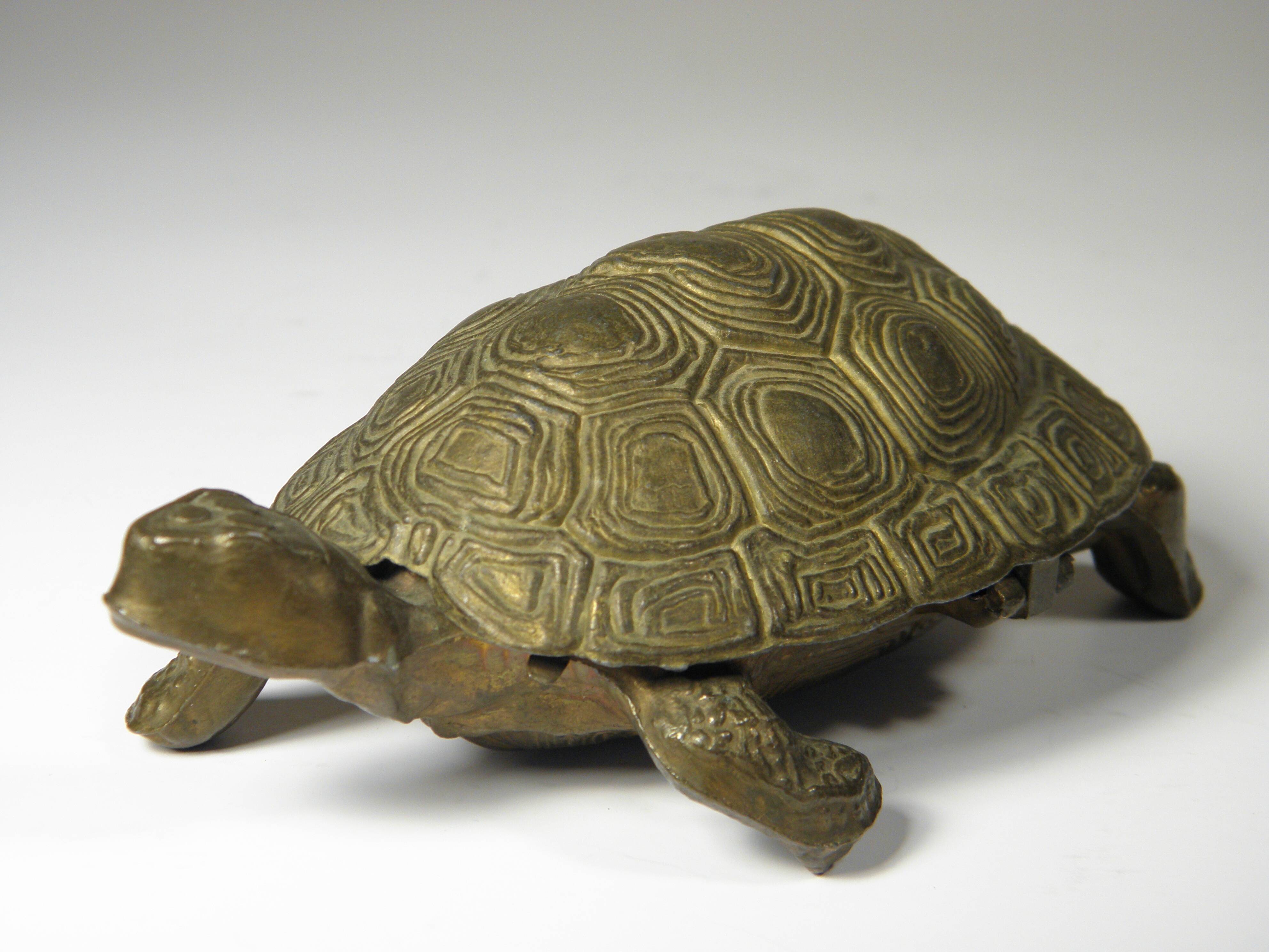 "turtle" ashtray in brass