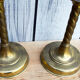 Old pair of church brass candlesticks 56 cm