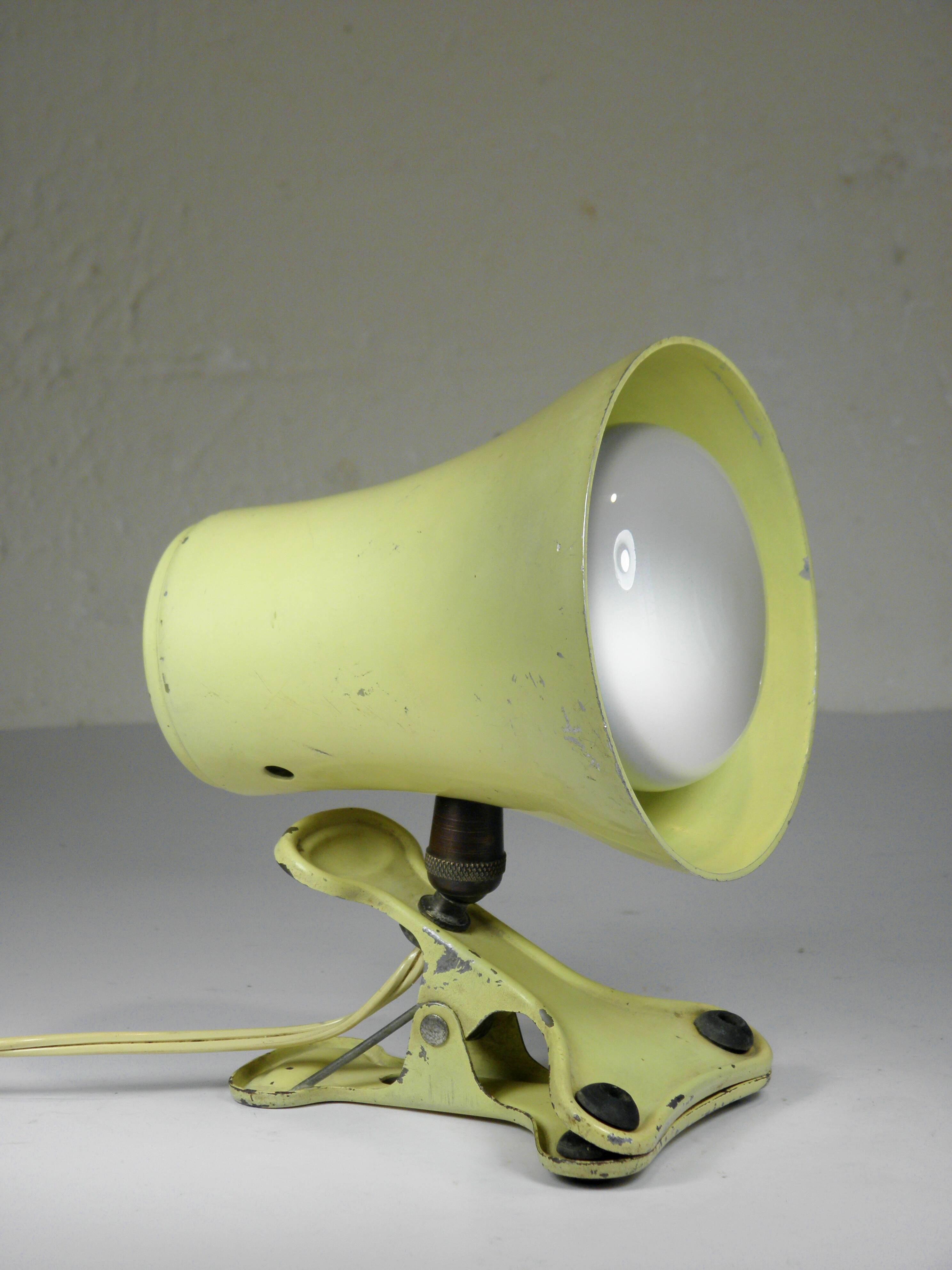 Clamp spotlight 11 cm 1960s