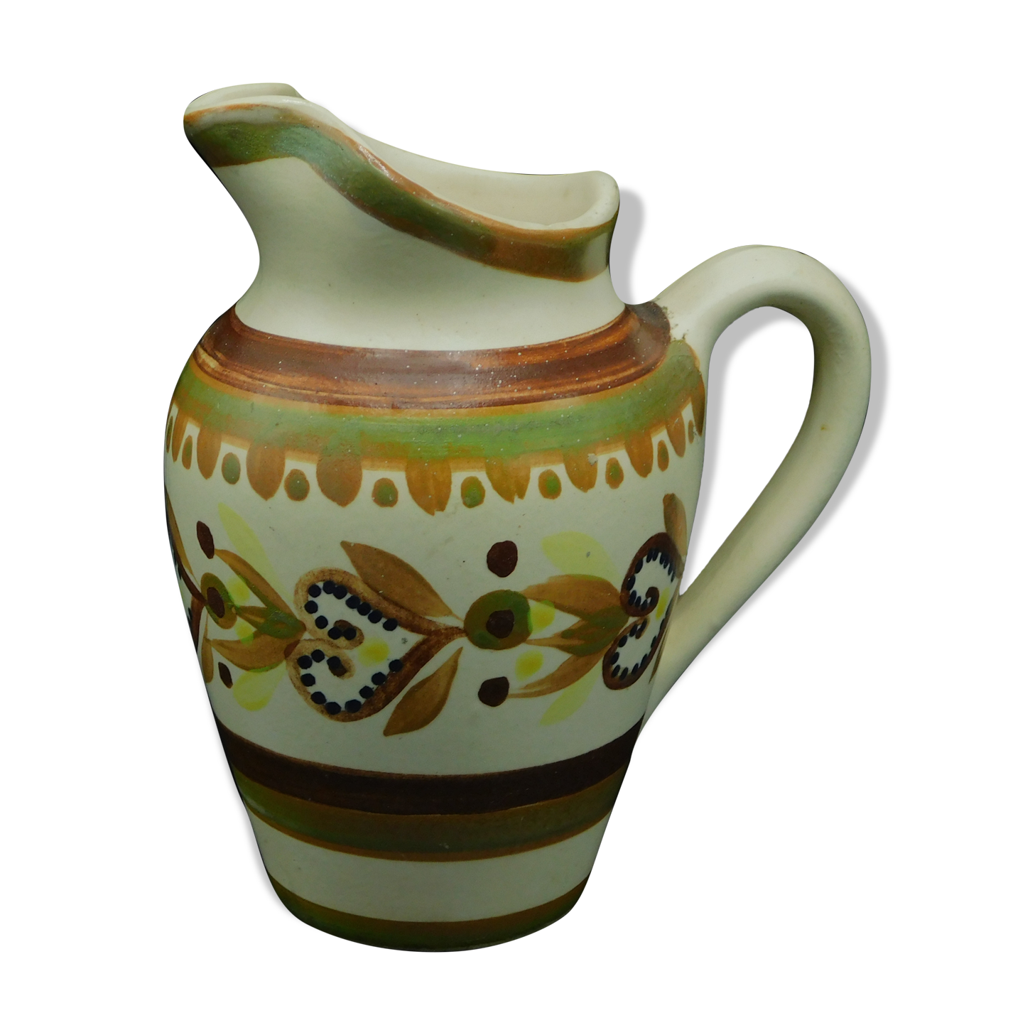 Pitcher / High Creamer HB Quimper - Hearts & Flowers