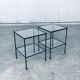 Minimalist Two-Tier Side Tables, Belgium, 1960s, Set of 2