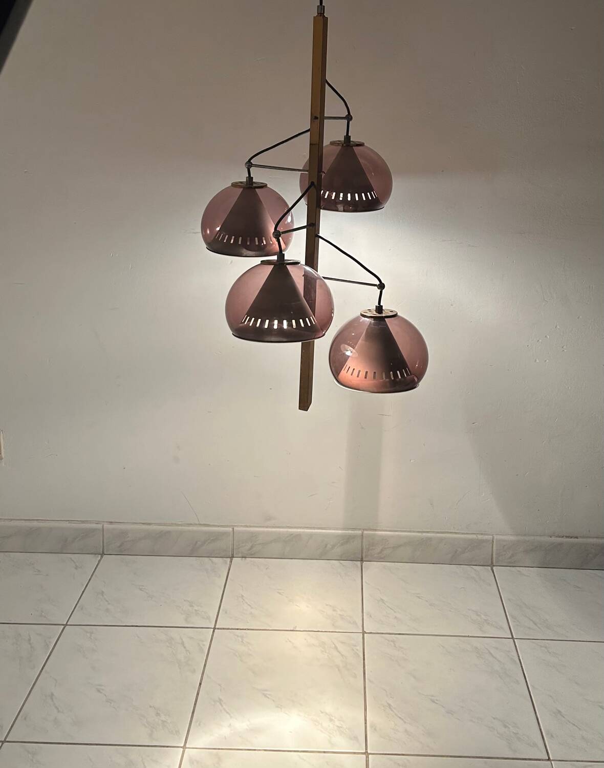Lustre italien vintage Lamter Milano
