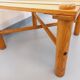 Vintage square coffee table in solid pine from the 70s and 80s.