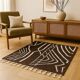 Brown Berber rug with abstract lines.