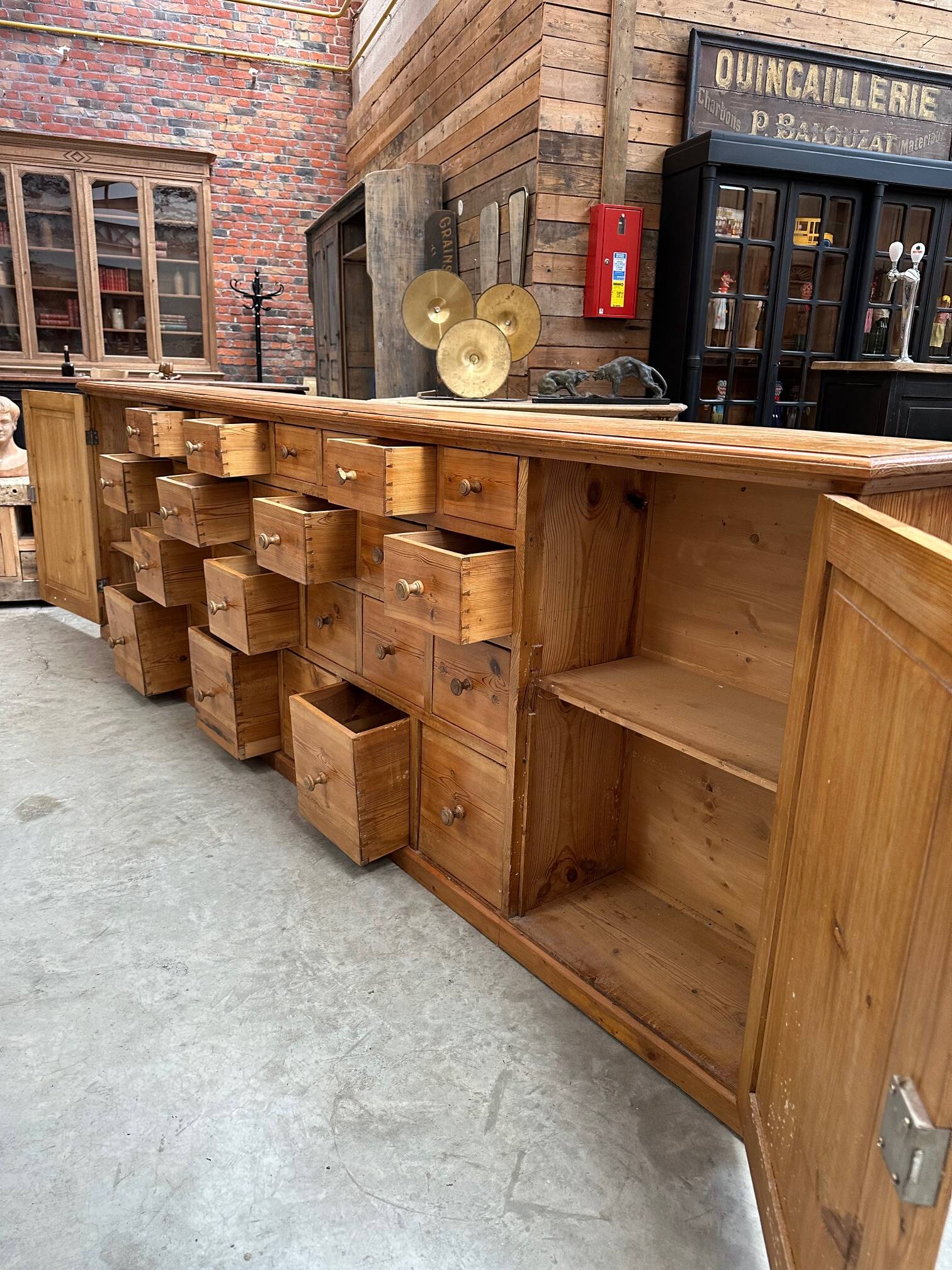 Large fir grocery cabinet