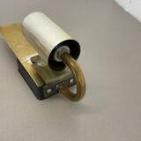 Amber vintage glass wall lamp by Helena Tynell for Glashütte Limburg, 1970s