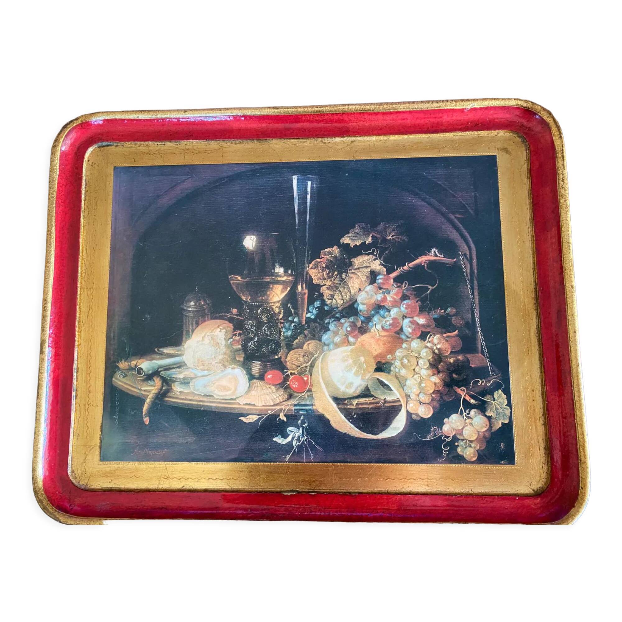 Cracked wood tray