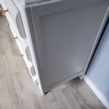 RESTORED CHEST OF DRAWERS WITH MARBLE PLATE