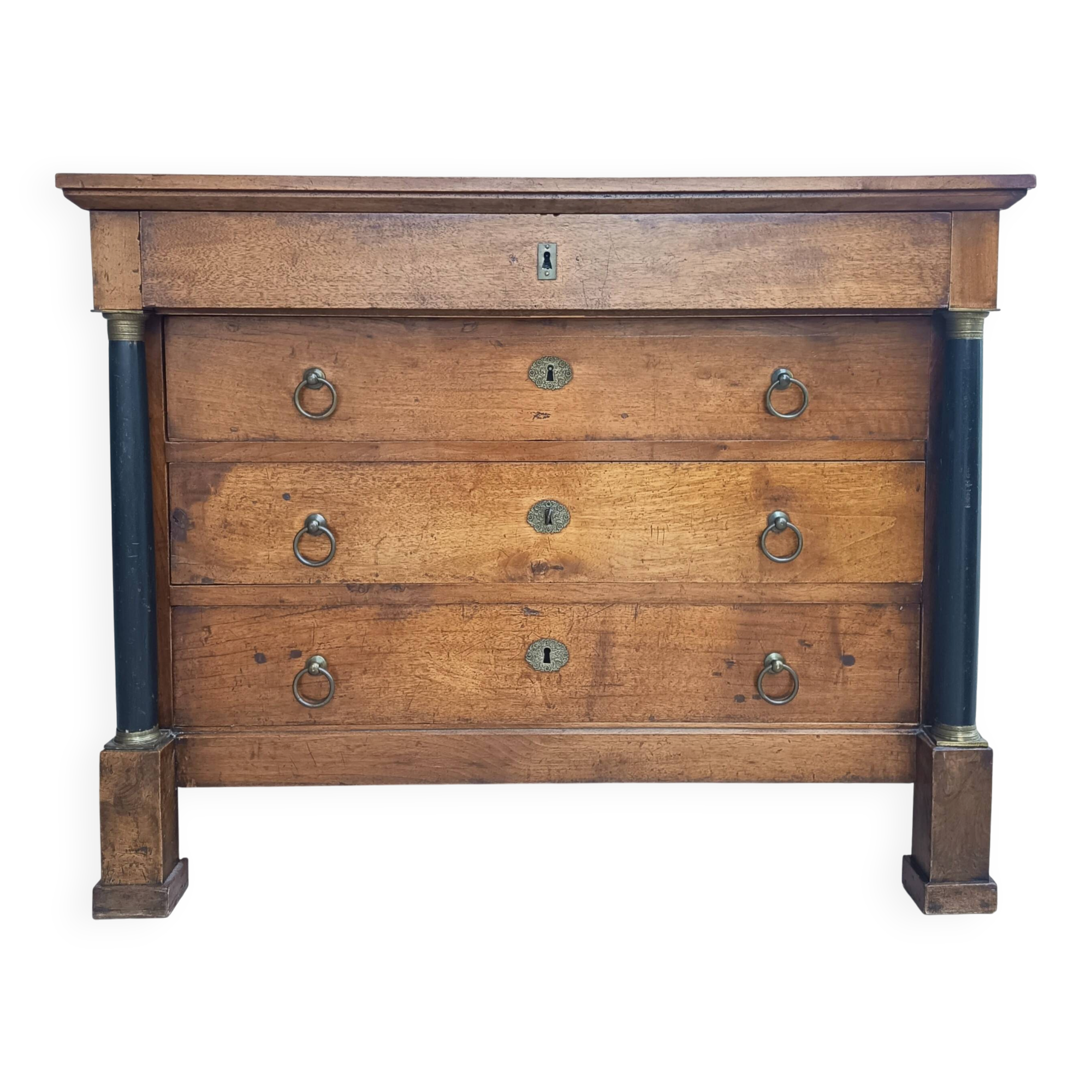 Empire period walnut commode