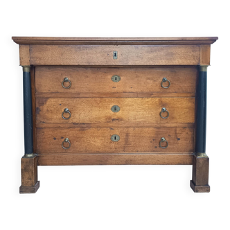 Empire period walnut commode