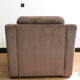Fauteuil seventies en velours côtelé marron