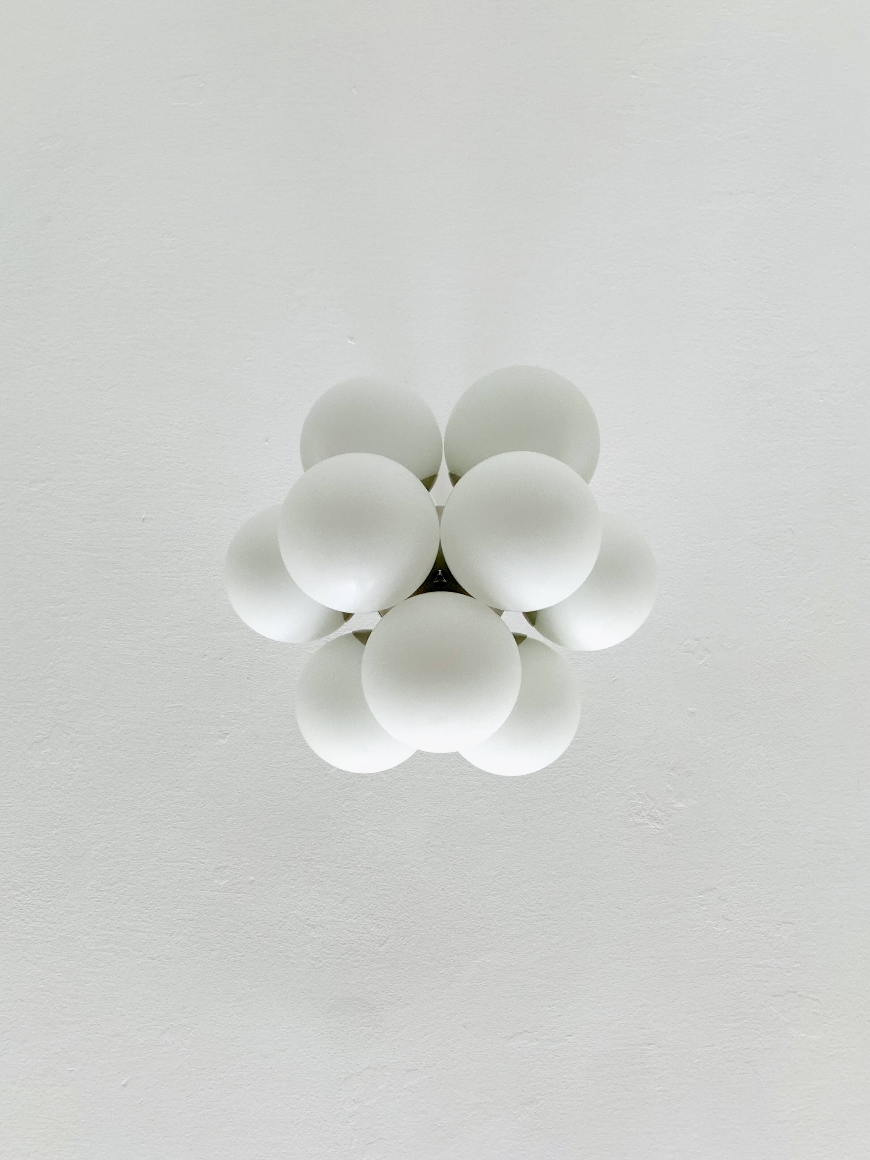 Opaline Sputnik Chandelier by Kaiser Leuchten