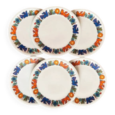 Lot de 6 assiettes à dessert Acapulco par Villeroy & Boch - années 70
