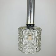 Suspension verre ciselé années 60 vintage