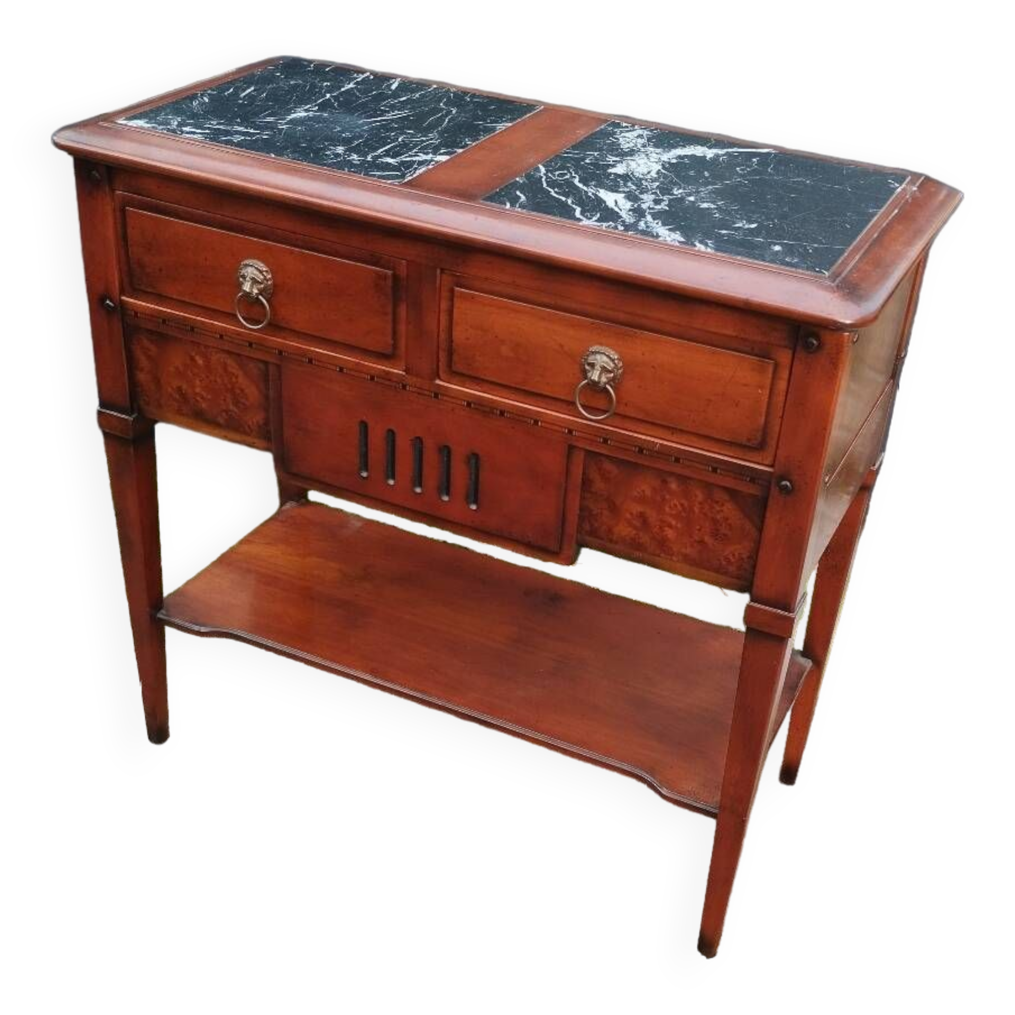 Bedside console old marble top Louis XVI style
