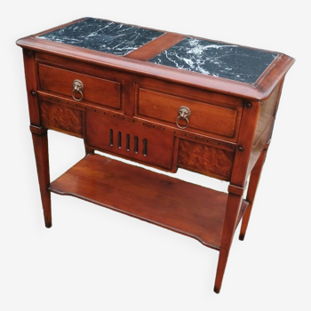 Bedside console old marble top Louis XVI style