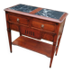 Bedside console old marble top Louis XVI style