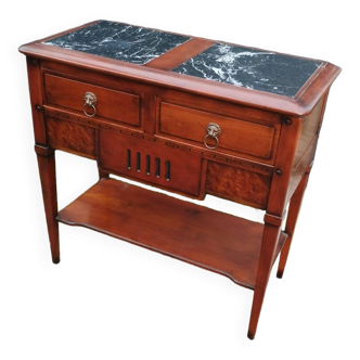 Chevet console ancien plateau marbre style louis xvi