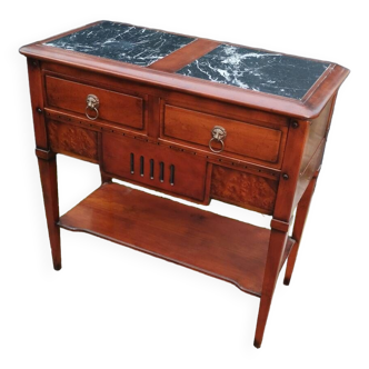 Bedside console old marble top Louis XVI style