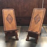 Hand Carved  Chairs, 1960s from Cuba 2 st