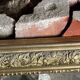 Miroir époque Louis Philippe à décors de fleurs 86x62 cm