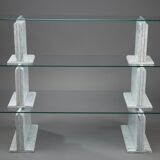 Carrara marble and glass library - 1970
