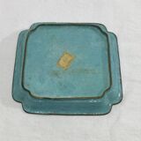 Plateau asiatique en cuivre émaillé