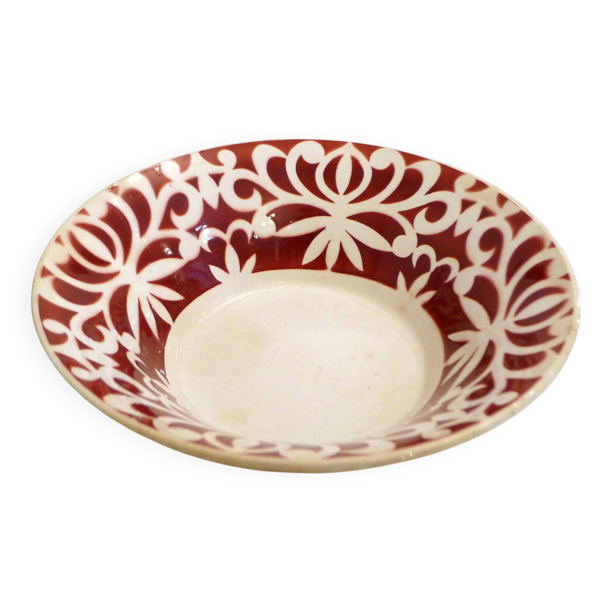 Dish salad bowl Digoin Sarreguemines 1950s