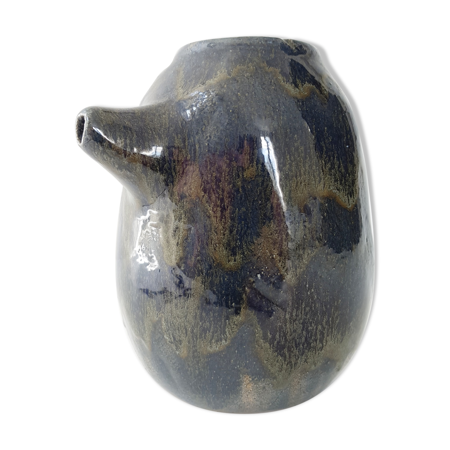 Blue ceramic vase 1950