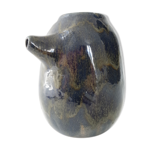 vase en céramique bleue