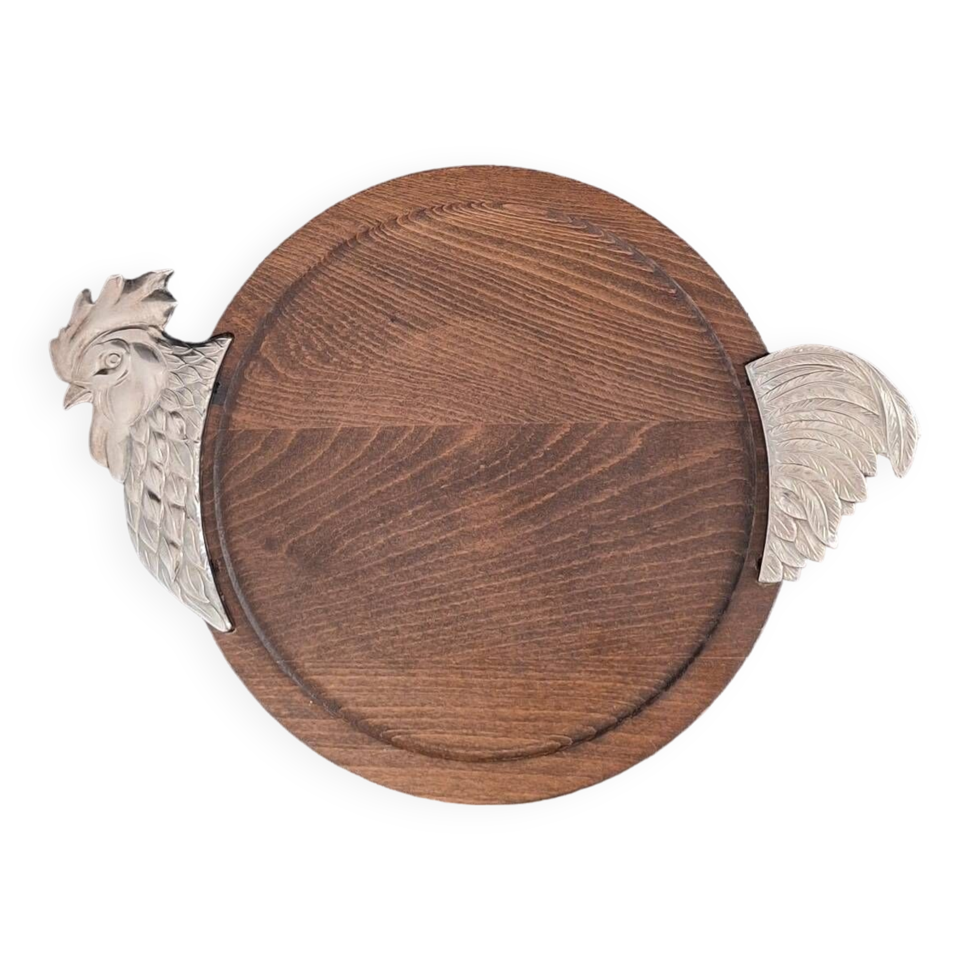 Rooster wood tray 1970