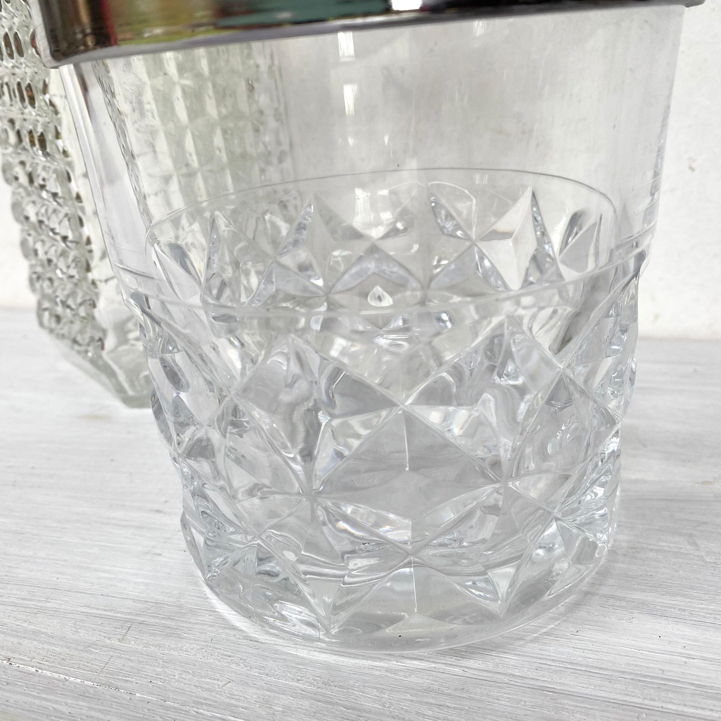 Vintage crystal ice bucket