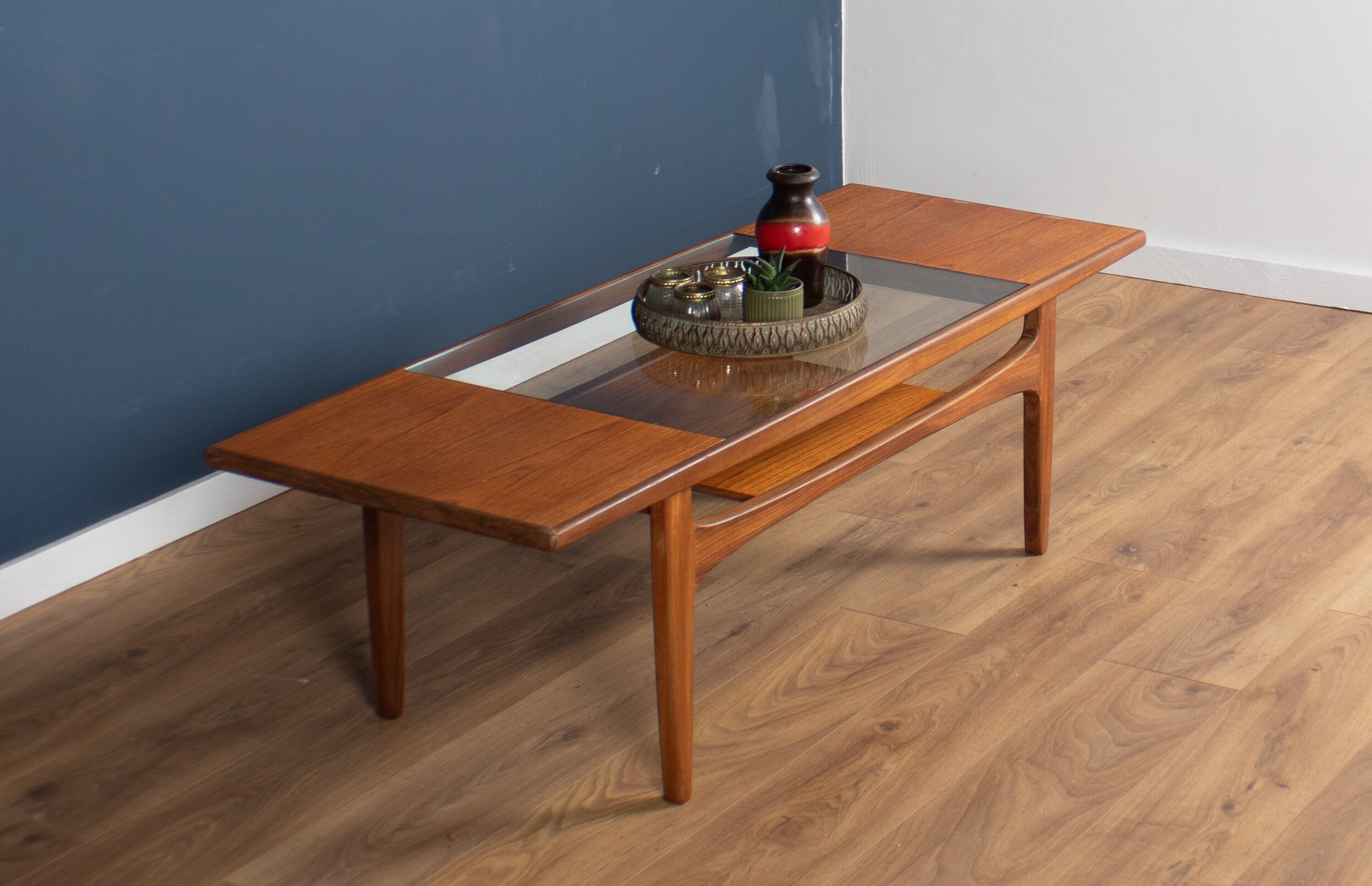 Table en teck et verre G-Plan