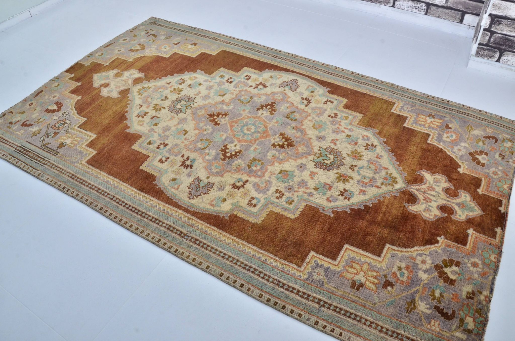 Turkish Oushak handmade rug sku 3568