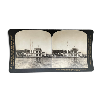 Old photography stereo, stereograph, luxury albumine 1903 Constantinople, Turkey
