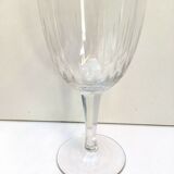 Lot of six crystal glasses cisele on foot has 6 odds France glasses
