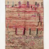 Berber rug Boujaad mottled with colorful patterns 264x157cm