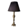 Rocaille style bronze lamp and pleated lampshade with gallon 49x25